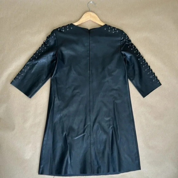 Zara Basic Faux Leather Dress - Picture 4 of 8